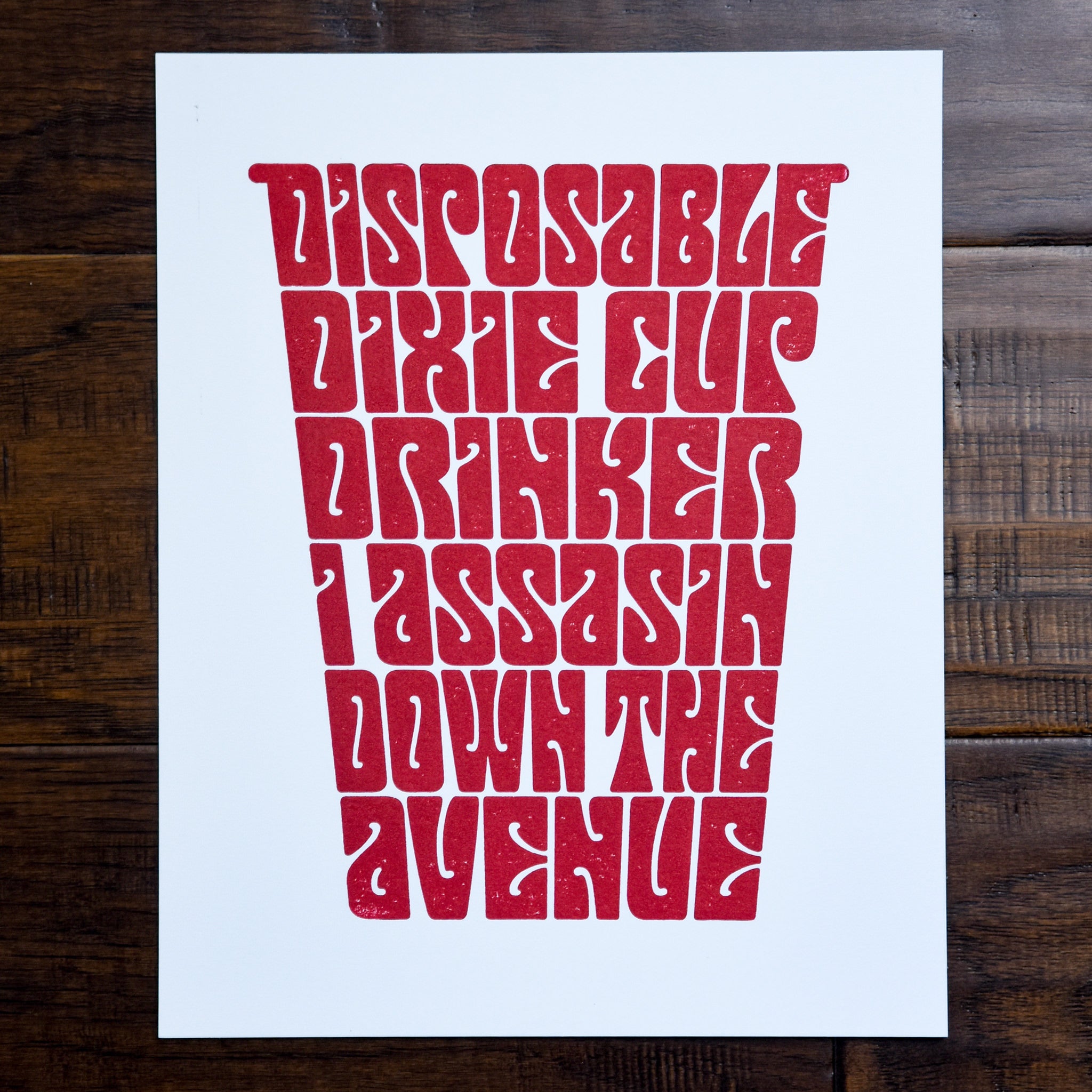 Disposable Dixie Cup Drinkers Print