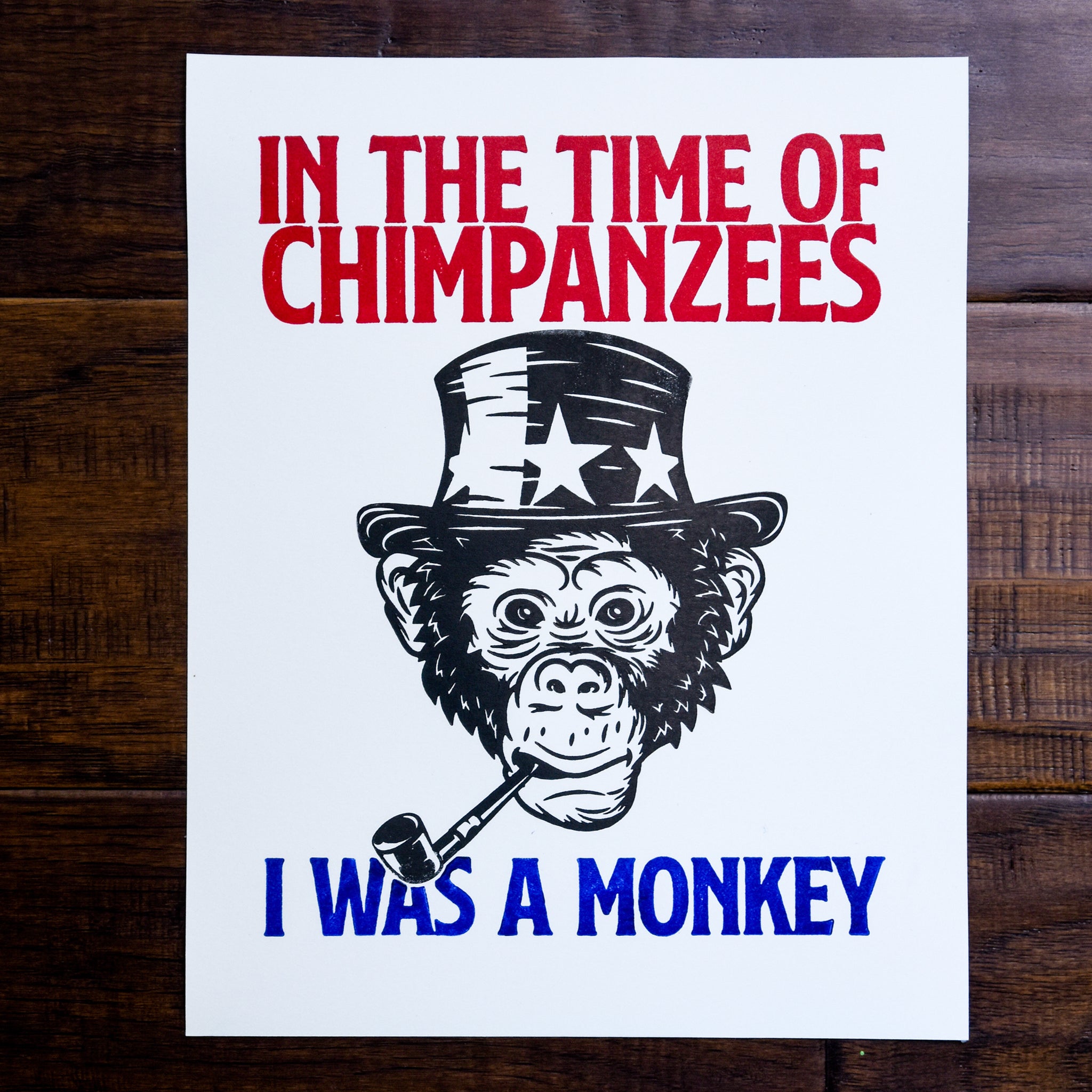 In The Time Of Chimpanzees Print
